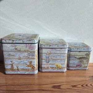Vtg Classic Winnie The Pooh nesting tins